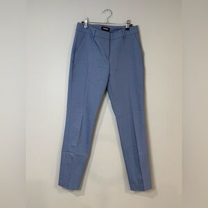 Express simple classy sky blue fancy straight leg mid-rise ankle slacks